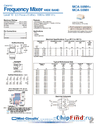 Datasheet MCA-50MH+ manufacturer Mini-Circuits